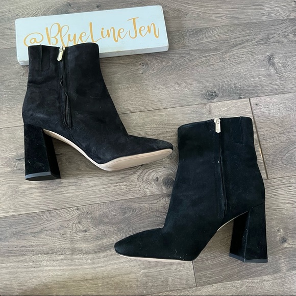 Sam Edelman Codie Black Suede Ankle Boots NWOT - Picture 2 of 7